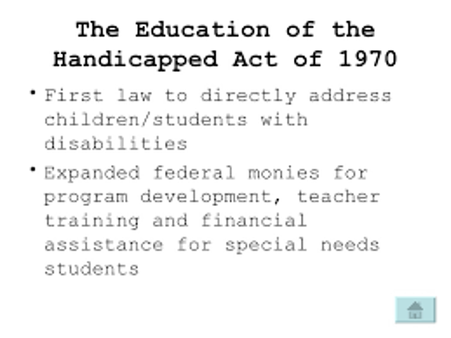 Education of the Handicapped Act