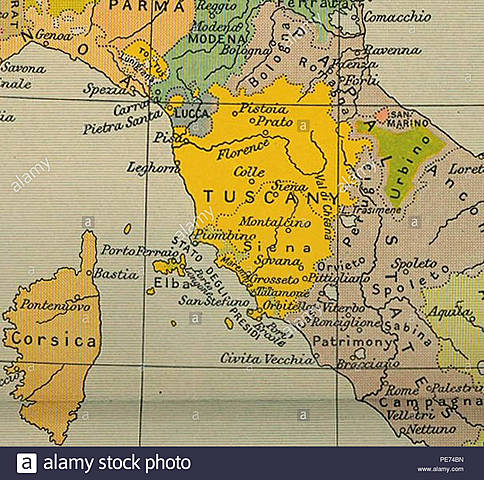 Nació en Florencia en el Gran Ducado de Toscana, hija de padres ingleses.