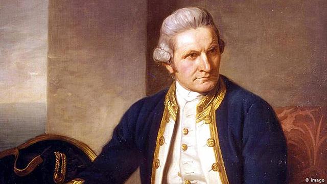 Captain James Cook claims Australia for England