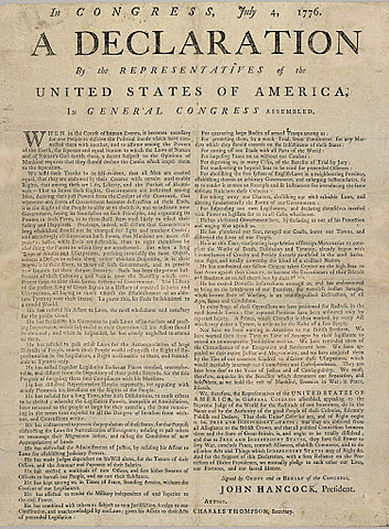 Declaration of independence author
