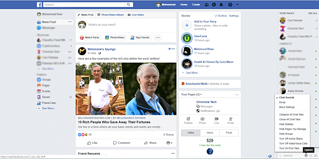 Define que se muestra más arriba en el feed (muro) de los usuarios.