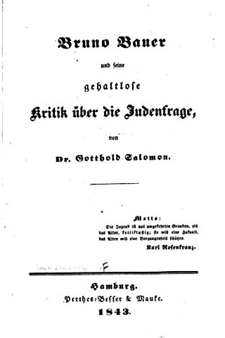 La cuestión Judía - Bruno Bauer