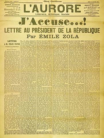 Émile Zola publica “Yo acuso”