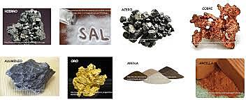 material de origen mineral