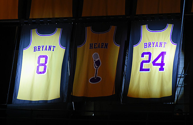Kobe Bryant has 2 numbers retired at Staples Center