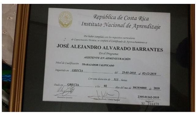 Técnico en Asistencia Administrativa-INA-Grecia