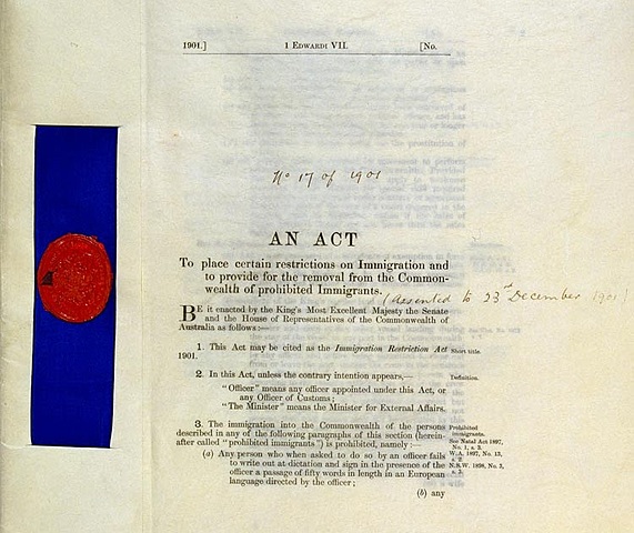 Immigration Restriction Act is passed