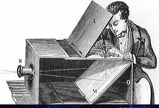 Jospeh Nicephore Niepce: Camera Obsura / Engraving Plate