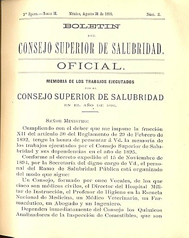 Se crean juntas de salubridad estatales y juntas de sanidad en los puertos