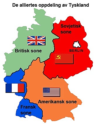 Tyskland deles i fire soner