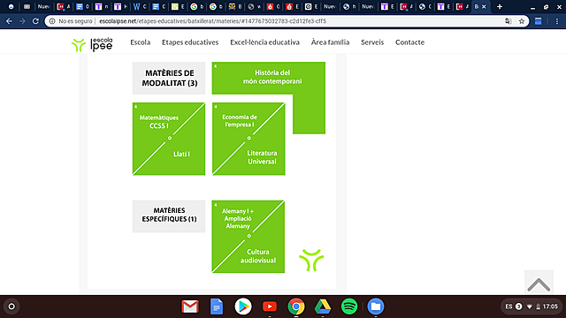 assignatures 1r de batxillerat p2