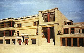 Construcción del palacio de Cnosos