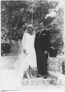 Joan Miró es casa amb la seva dona.