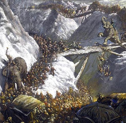 Hannibal überquert die Alpen