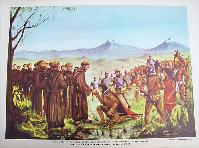 Llegan los Franciscanos a la Nueva España