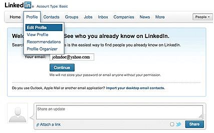 Creation of LinkedIn