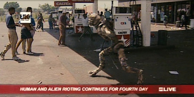 Skirmish with humans and Alien