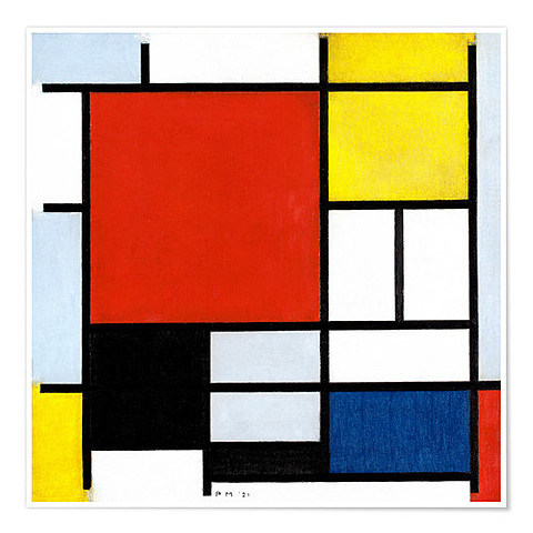 COMPOSICIÓN ROJO, AMARILLO, AZUL Y NEGRO - MONDRIAN