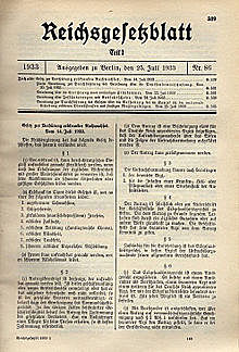 Law for the Prevention of Hereditary Diseases