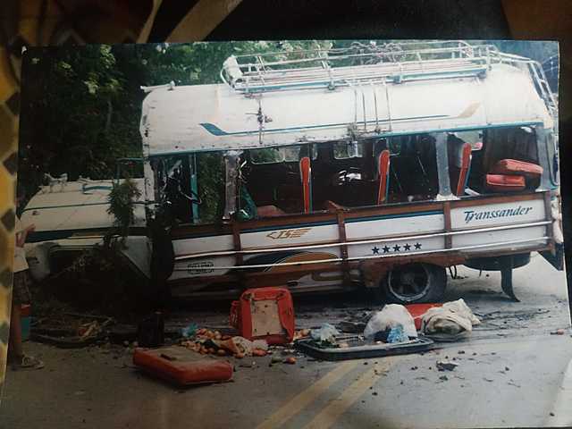 Accidente automovilístico de mi papá