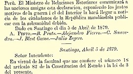 Timeline: guerra con chile