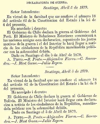 declaratoria de guerra
