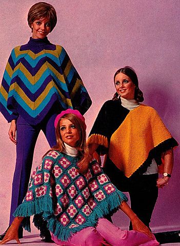 1) Ponchos, 2) Moccasins, 3) Love beads