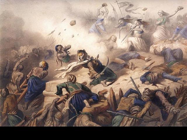 Οι Τούρκοι της φρουράς της Ακρόπολης παραδίδονται στους Έλληνες