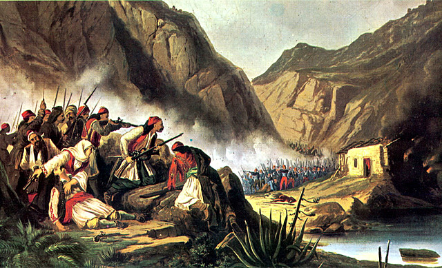 Ο Κολοκοτρώνης στα Δερβενάκια αποδεκατίζει την τουρκική στρατιά υπό τον Δράμαλη