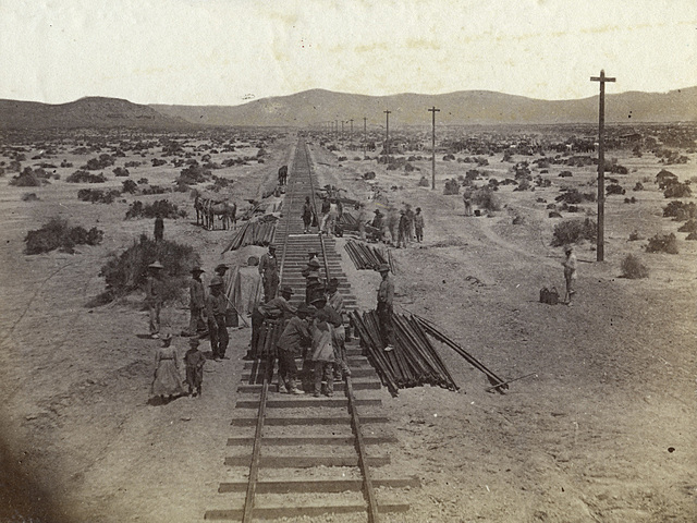 Chinese workers helped build the Transcontinental Railroad