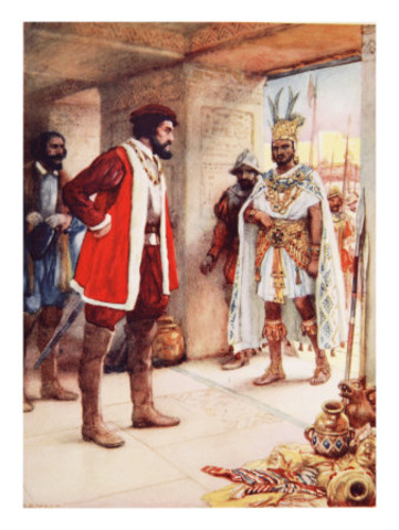 Cortes keeps Moctezuma hostage