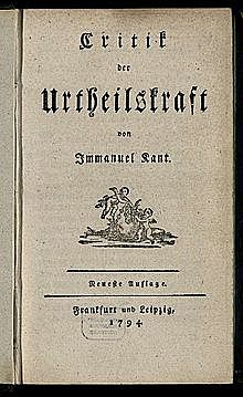 Crítica del juicio - Kant