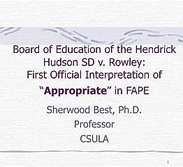 Board of Education V. Rowley