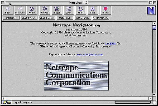 Netscape Navigator 1.0.
