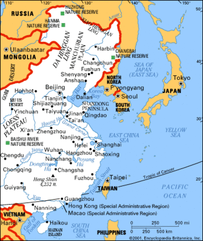 Japan invades eastern China