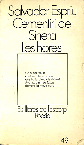 Apareix el seu primer llibre de poemes