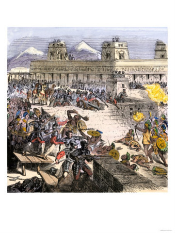 The Spanish form a second attack on the now weakened Aztecs