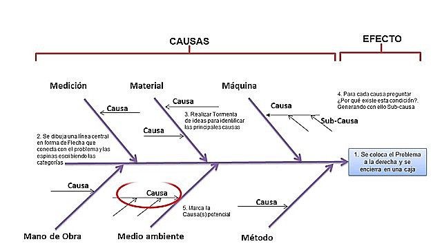 Diagrama de Causa y efecto.