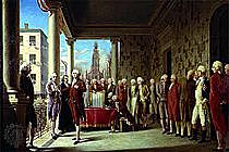George Washington inaugurated as president of the united states