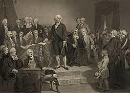 George Washington inaugurated as President of the United States