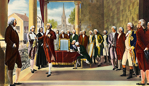 George Washington inaugurated as President of the United States