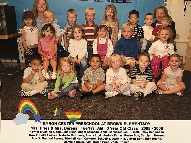 Started preschool at brown.