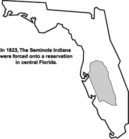 Spain gives Florida to the U.S.