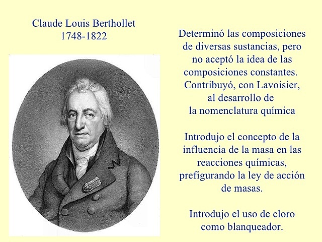 “Masa química” por Berthollet