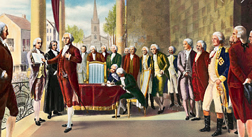 George Washington inaugurated as President of the United States