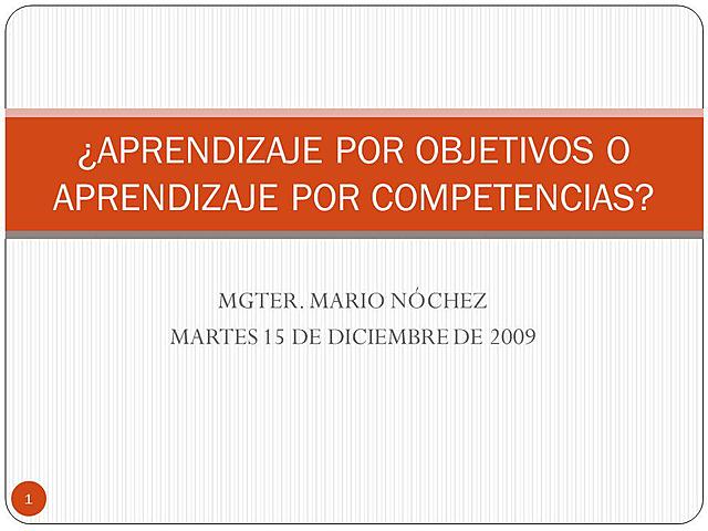 Aprendizaje por Competencias