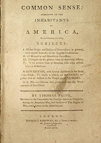 Publication of Common Sense