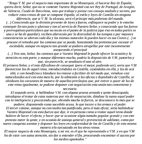 Memorial Secreto de Olivares