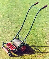 Chain added to lawn mower