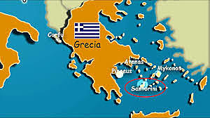 Isla de santorini erupción